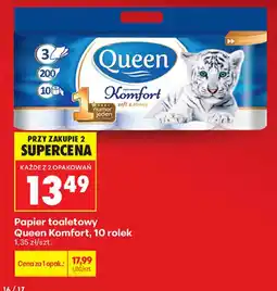 Biedronka Papier toaletowy Queen Komfort oferta