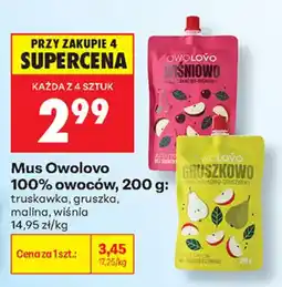 Biedronka Mus Owolovo 100% owoców oferta