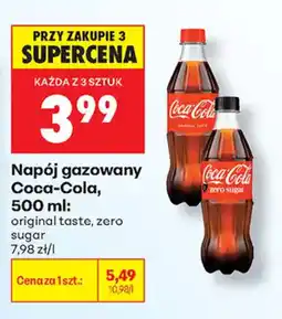 Biedronka Napój gazowany Coca-Cola, original taste, zero sugar oferta