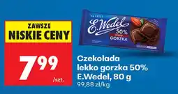 Biedronka Czekolada lekko gorzka 50% E.Wedel oferta