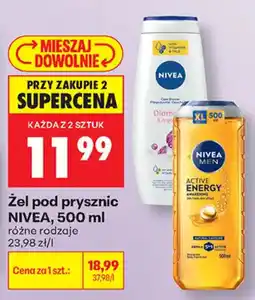 Biedronka Żel pod prysznic NIVEA oferta