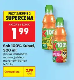 Biedronka Sok 100% Kubuś oferta