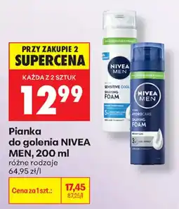 Biedronka Pianka do golenia NIVEA MEN oferta