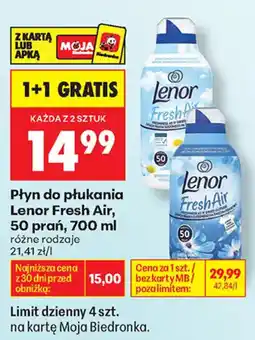 Biedronka Płyn do płukania Lenor Fresh Air oferta