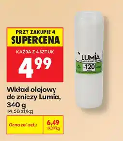 Biedronka Wkład olejowy do zniczy Lumia oferta