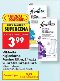 Biedronka Wkładki higieniczne Femina Ultra oferta