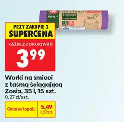 Biedronka Worki na śmieci z taśmą ściągającą Zosia oferta