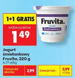Biedronka Jogurt śmietankowy Fruvita oferta