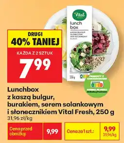 Biedronka Lunchbox z kaszą bulgur, burakiem, serem solankowym i słonecznikiem Vital Fresh oferta