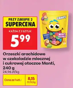 Biedronka Orzeszki arachidowe w czekoladzie mlecznej i cukrowej otocze Monti oferta