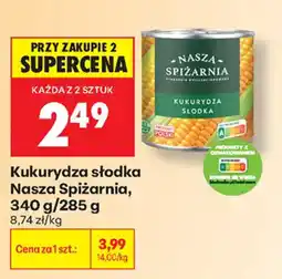 Biedronka Kukurydza słodka Nasza Spiżarnia oferta