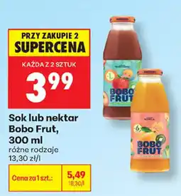 Biedronka Sok lub nektar Bobo Frut oferta