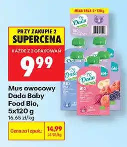 Biedronka Mus owocowy Dada Baby Food Bio oferta