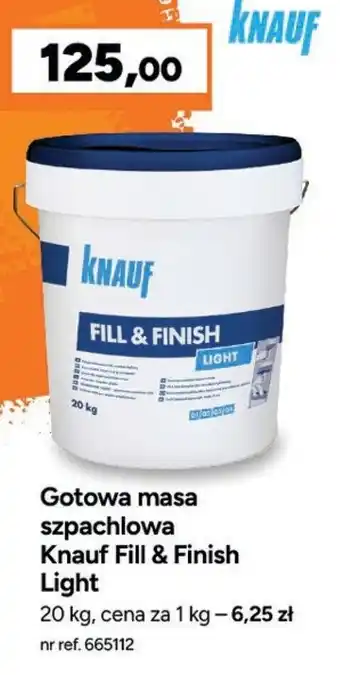 Gotowa masa szpachlowa Knauf Fill & Finish Light