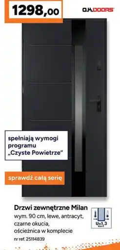 Bricoman Drzwi zewnętrzne Milan oferta