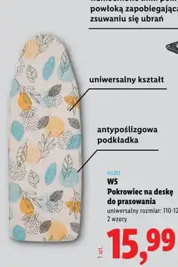 Lidl W5 Pokrowiec na deskę do prasowania oferta