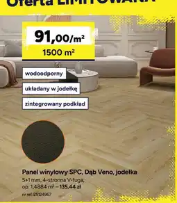 Bricoman Panel winylowy SPC, Dąb Veno, jodełka oferta