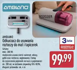 ALDI Ambiano Odkurzacz do usuwania roztoczy do mat i tapicerkek oferta