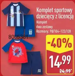 ALDI Komplet sportowy dziecięcy z licencją oferta