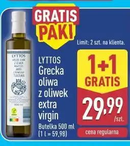 ALDI Grecka oliwa z oliwek extra virgin Lyttos oferta