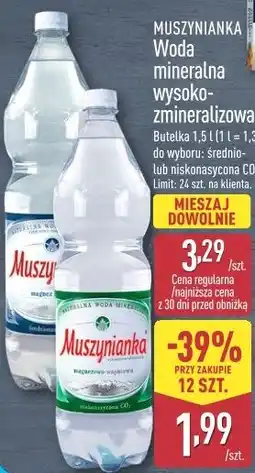ALDI Woda mineralna wysoko-zmineralizowana Muszynianka oferta