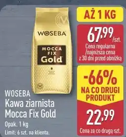 ALDI WOSEBA Kawa ziarnista Mocca Fix Gold oferta