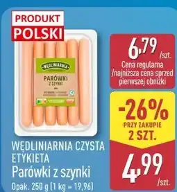 ALDI Wędliniarnia Czysta Etykieta Parówki z szynki oferta