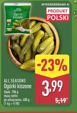 ALDI All Seasons Ogórki kiszone oferta