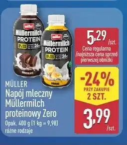 ALDI Müller Napój mleczny Müllermilch proteinowy Zero oferta