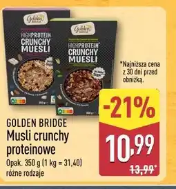 ALDI Golden Bridge Musli crunchy proteinowe oferta