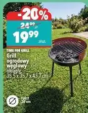 Biedronka TIME FOR GRILL Grill ogrodowy węglowy okrągły oferta