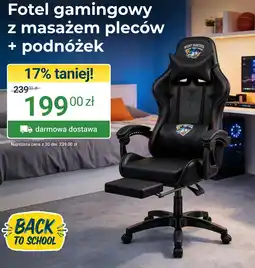 ERLI Fotel gamingowy Back to Black oferta