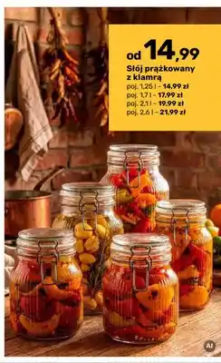 Bricomarche Słój prążkowany z klamrą oferta