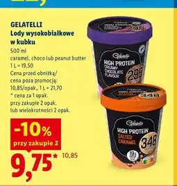 Lidl Lody wysokobiałkowe w kubku Gelatelli choco oferta