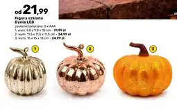 Bricomarche Figura szklana Dynia LED wym. 9,8x9,8x10 cm oferta