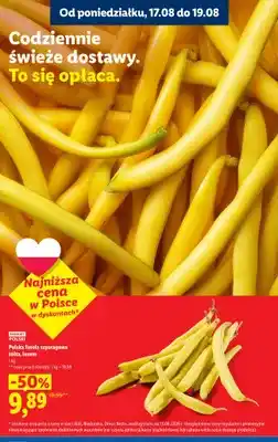 Lidl Fasola szparagowa żółta polska oferta