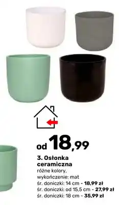 Bricomarche Osłonka ceramiczna matowa 14 cm oferta