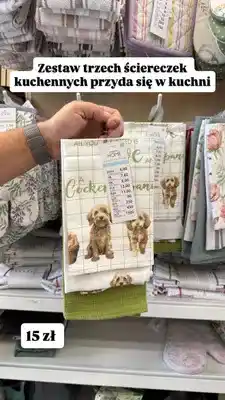 Pepco Zestaw 3 ścierek kuchennych oferta