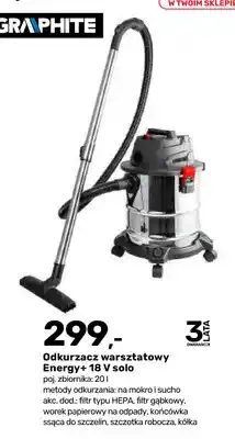 Bricomarche Odkurzacz warsztatowy Graphite Energy+ solo oferta
