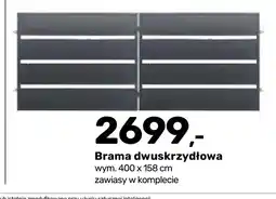 Bricomarche Brama ogrodzeniowa dwuskrzydłowa Milan oferta