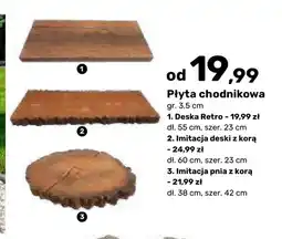 Bricomarche Płyta chodnikowa Imitacja deski z korą oferta