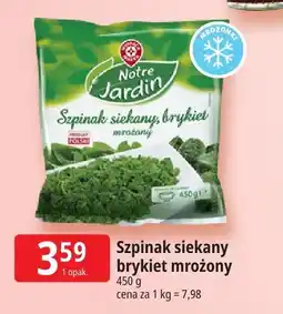 E.Leclerc Szpinak siekany brykiet mrożony Notre Jardin oferta