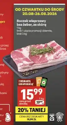 Delikatesy Centrum Boczek wieprzowy bez żeber ze skórą oferta