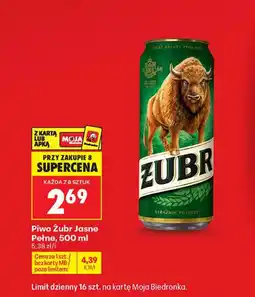 Biedronka Piwo Żubr oferta