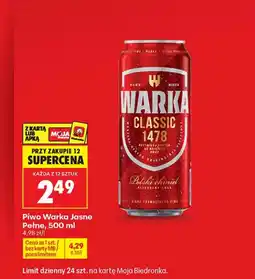 Biedronka Piwo Warka oferta