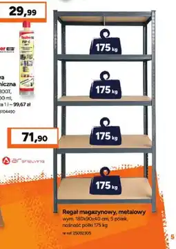 Bricoman Regał magazynowy metalowy Ar Shelving 180x90x40 cm oferta