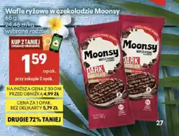 Delikatesy Centrum Wafle ryżowe w czekoladzie ciemnej Moonsy oferta