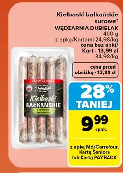 Carrefour Kiełbaski Wędzarnia Dubielak oferta