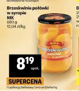 Delikatesy Centrum Brzoskwinie połówki w syropie MK oferta