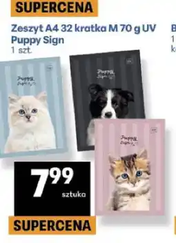 Delikatesy Centrum Zeszyt A4 32 kratka M 70 g UV Puppy Sign oferta